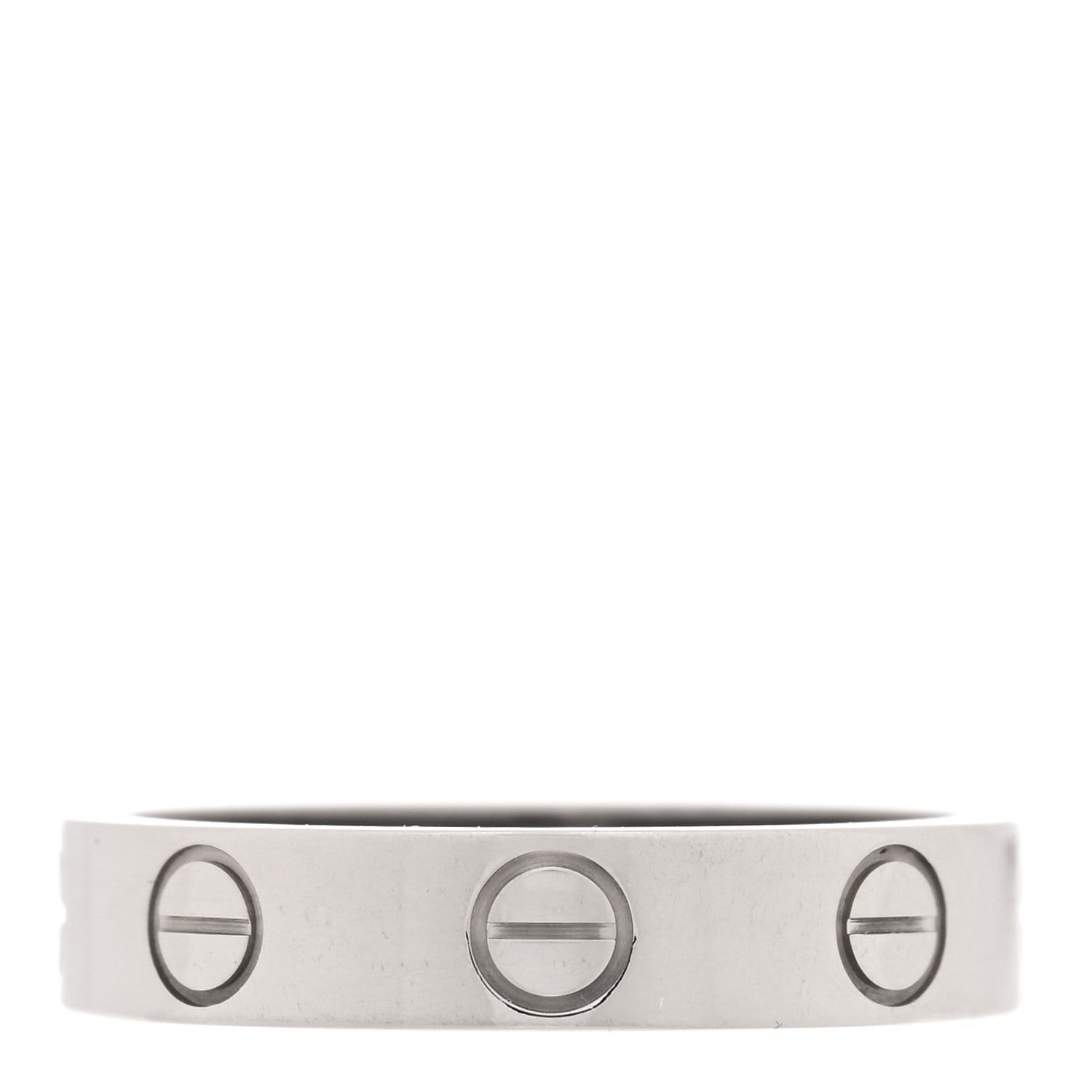 Cartier 18K White Gold 3.5mm LOVE Wedding Band Ring 48 4.5 1 of 4