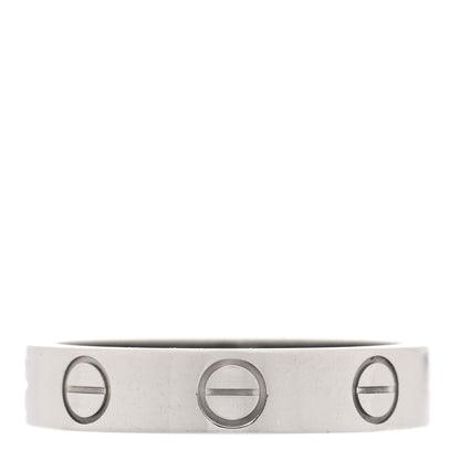 Cartier 18K White Gold 3.5mm LOVE Wedding Band Ring 48 4.5 1 of 4