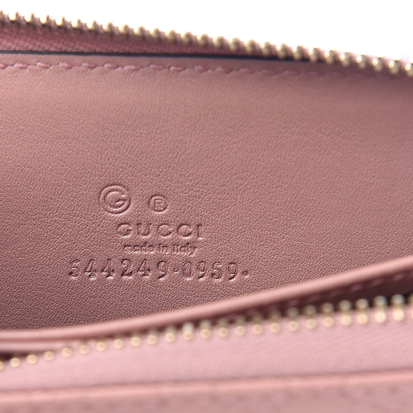 Microguccissima Zip Around Card Case Soft Pink