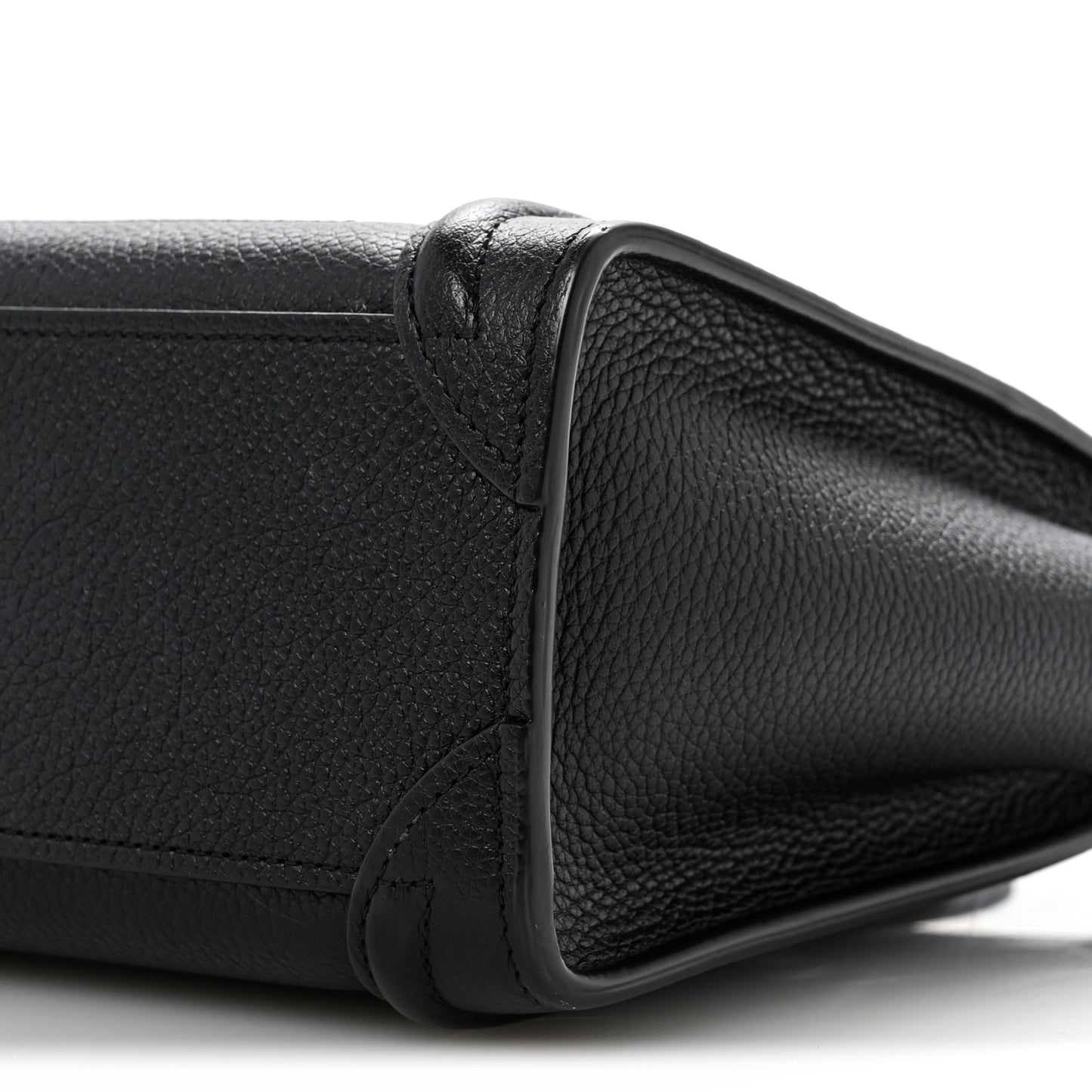 Drummed Calfskin Nano Luggage Black