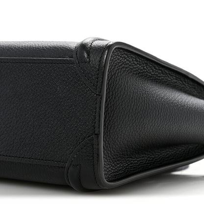 Celine Drummed Calfskin Nano Luggage Black 11 of 14