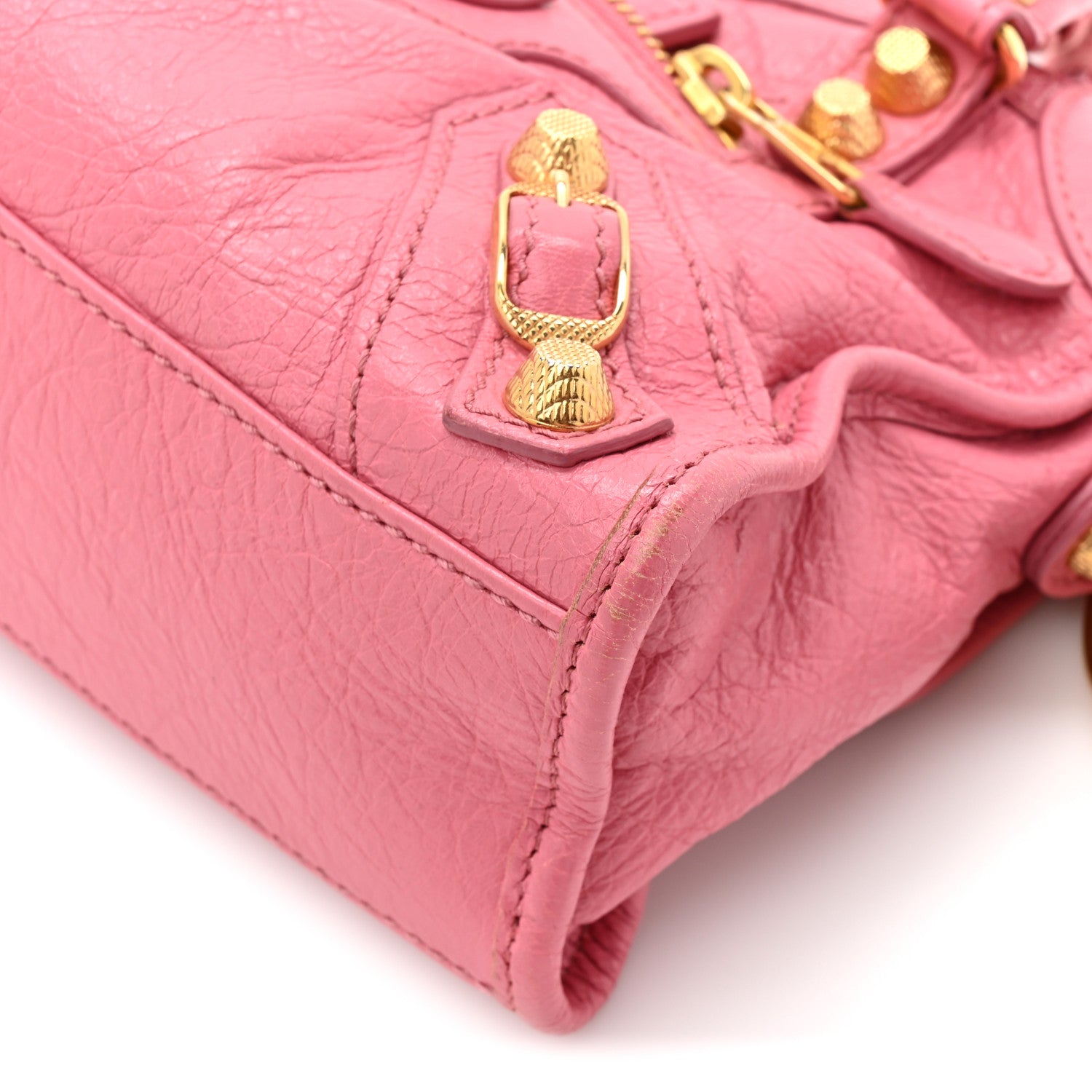 Balenciaga Agneau Giant 12 Gold Hardware Mini City Rose Bombon Raspberry 12 of 12