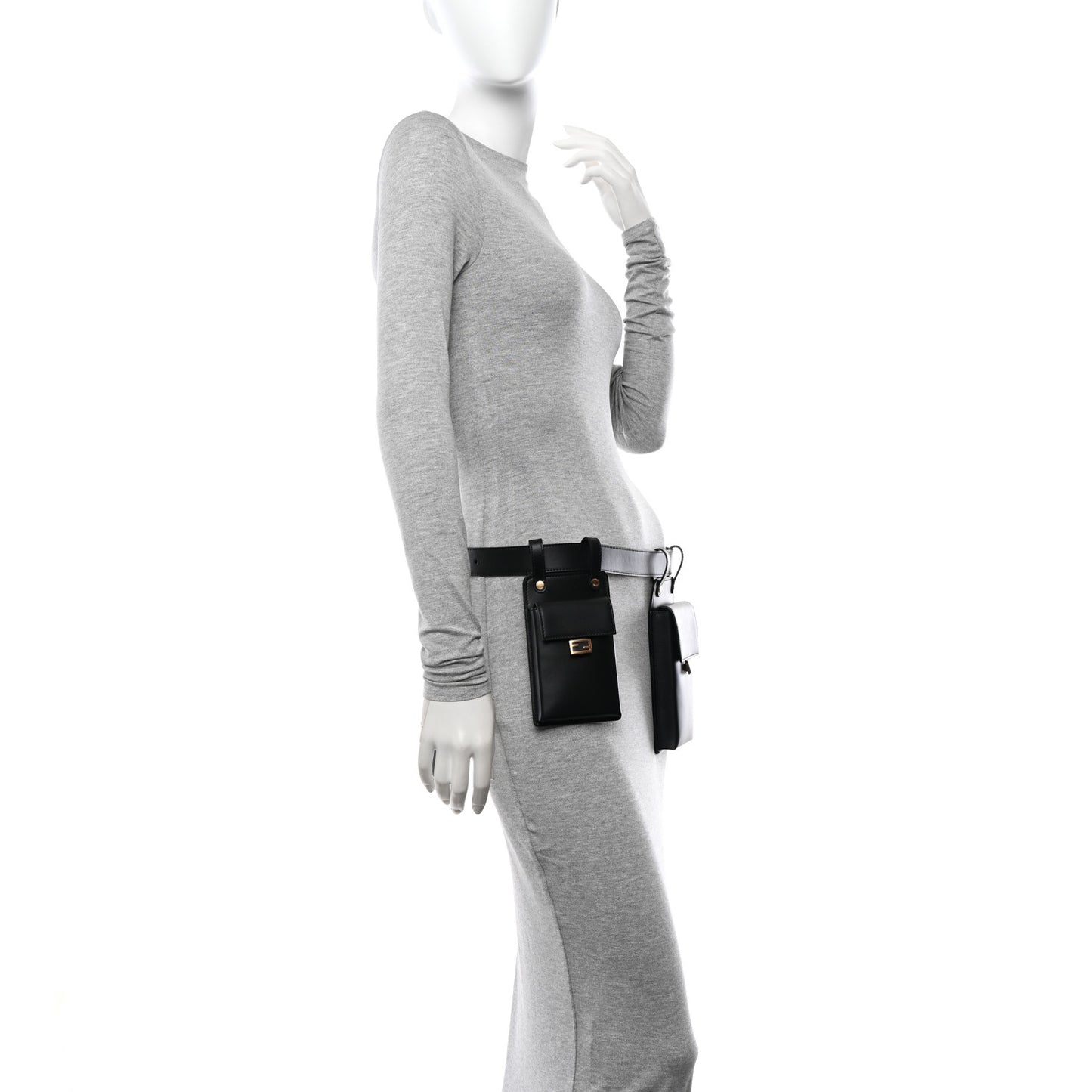 Calfskin Multi Pocket Belt Black