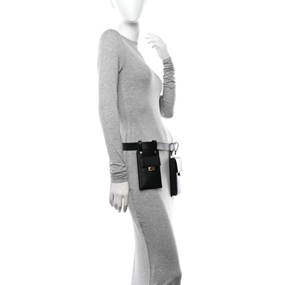 Fendi Calfskin Multi Pocket Belt Black 3 of 12