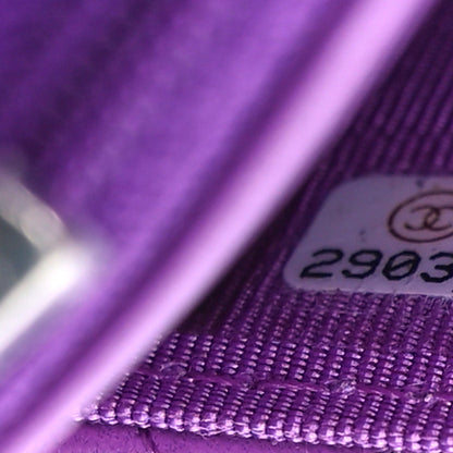 Chanel Lambskin Quilted Wallet On Chain WOC Light Purple 8 of 11
