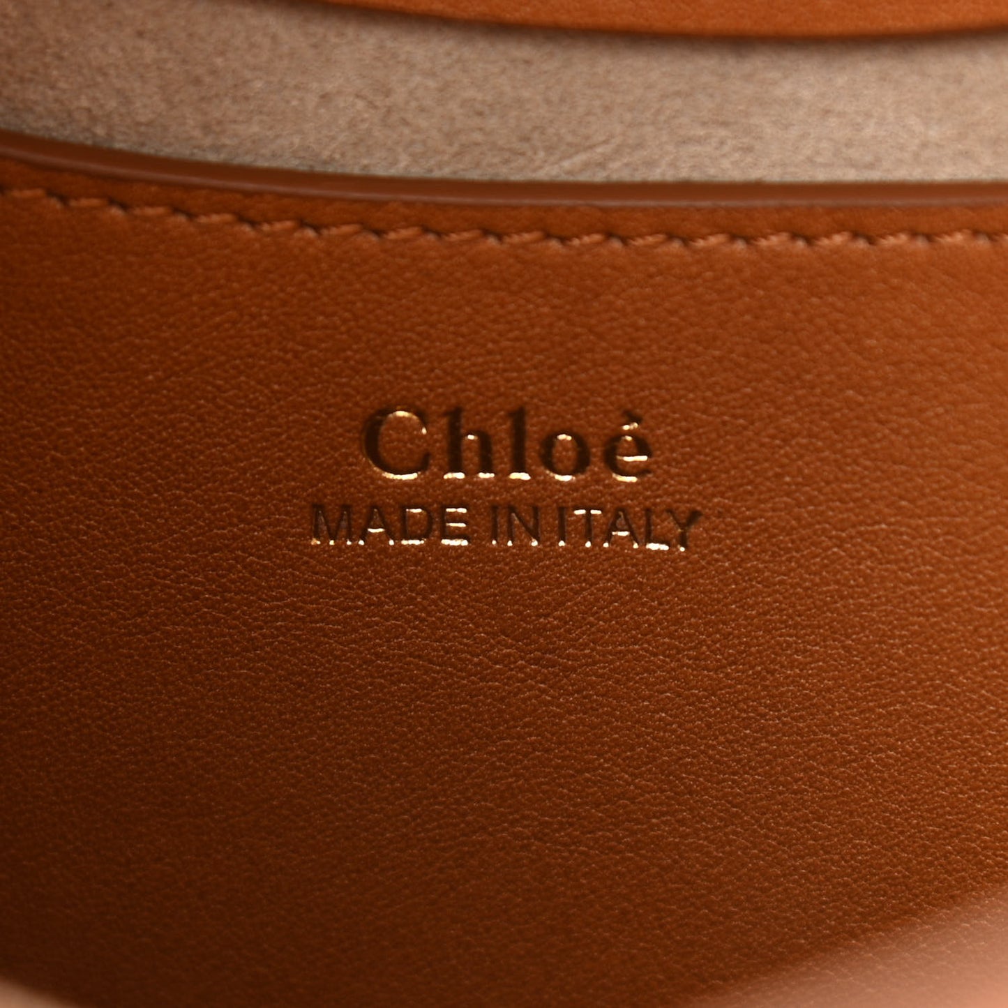 Small Grain Calfskin Kiss Bag Arizona Brown