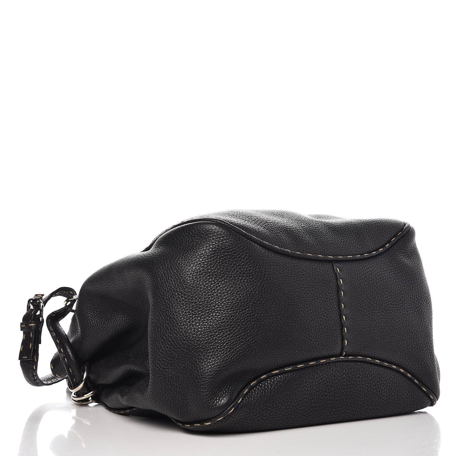 Fendi Calfskin Romano Small Selleria Bucket Black 4 of 8