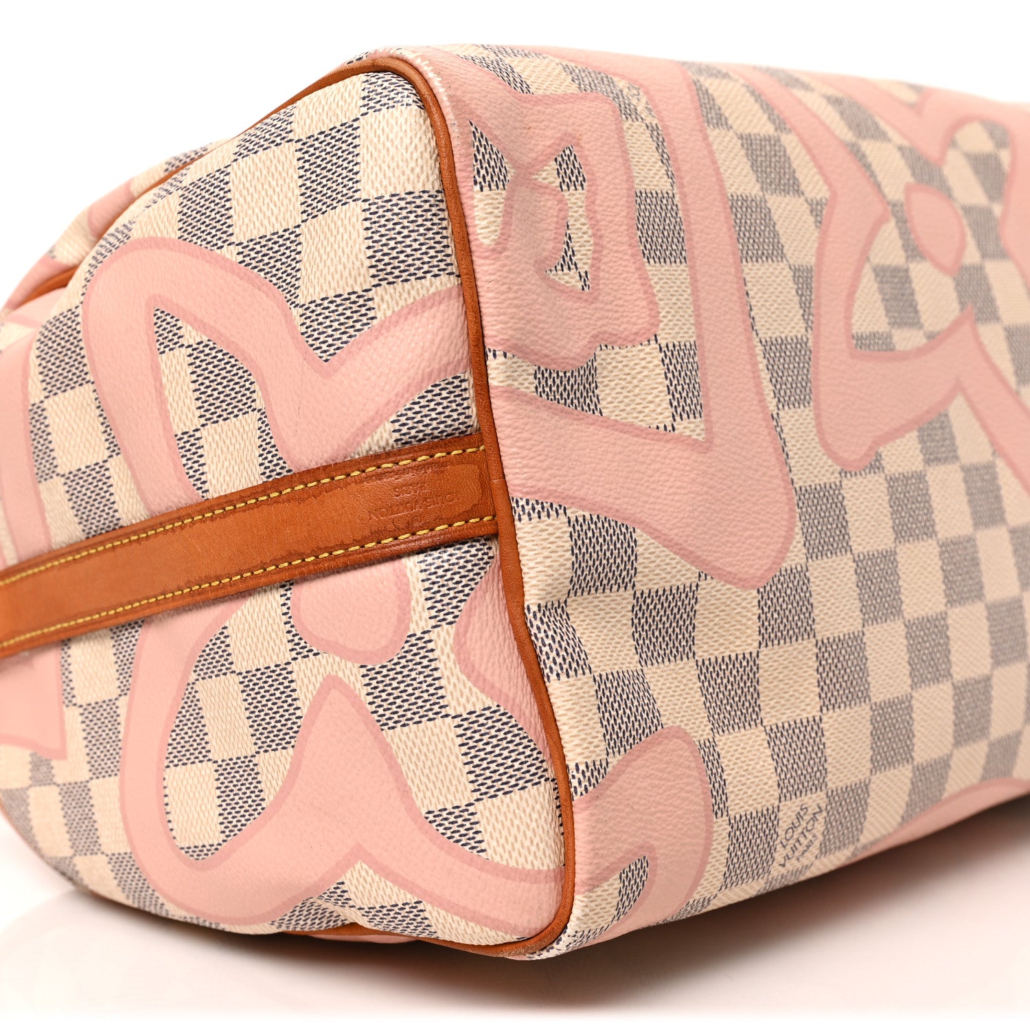 Louis Vuitton Damier Azur Tahitienne Speedy Bandouliere 30 Rose Ballerine 6 of 9