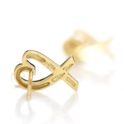 Tiffany 18K Yellow Gold Small Paloma Picasso Loving Heart Earrings 3 of 4
