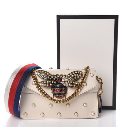 Gucci Nappa Pearl Studded Mini Queen Margaret Broadway Shoulder Bag Mystic White 12 of 12