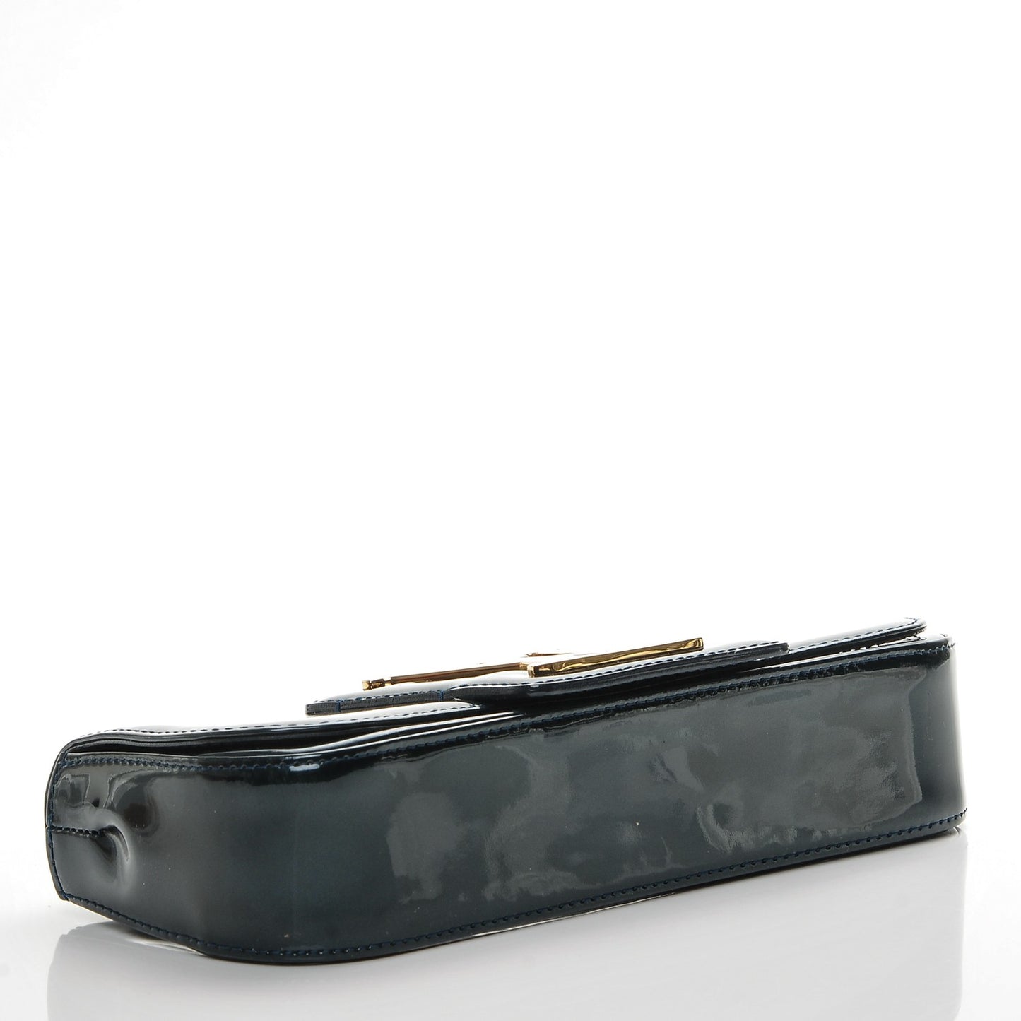 Patent Sobe Clutch Blue Nuit