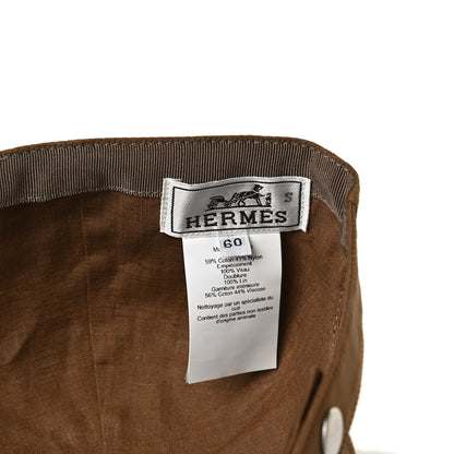 Hermes Technical Gabardine Calfskin H Droit Miles Cap 60 Nicotine 7 of 8