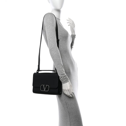 Valentino Garavani Grainy Calfskin Monochrome Bag Black 2 of 9
