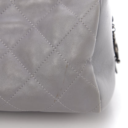Chanel Calfskin Quilted Country Chic Bowler Grey 10 of 13