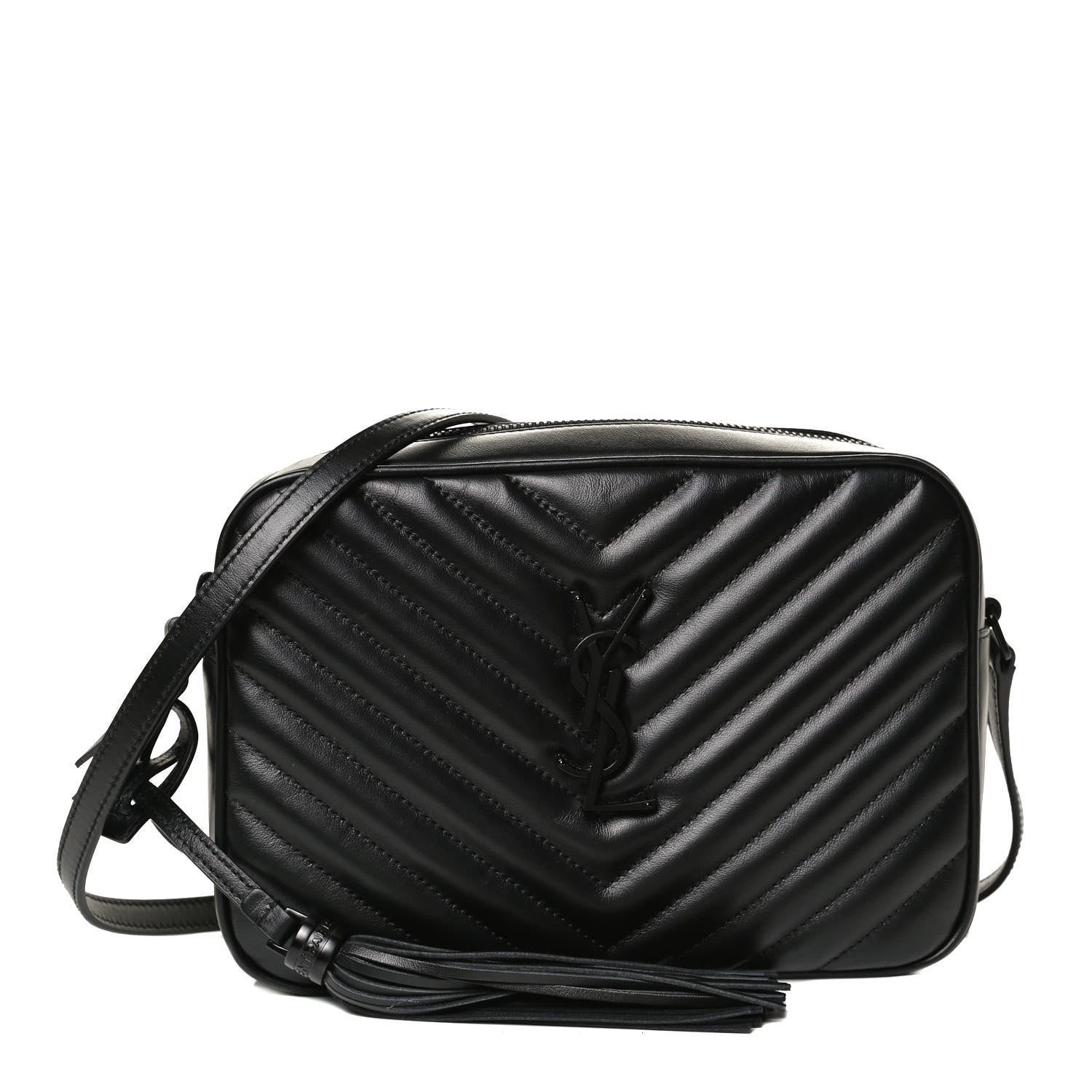Saint Laurent Calfskin Matelasse Monogram Lou Camera Bag Black 1 of 11