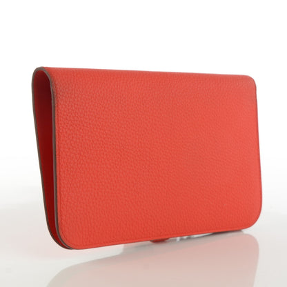 Hermes Togo Dogon Duo Wallet Poppy 3 of 9