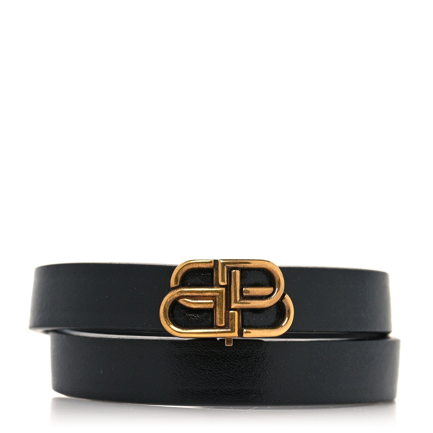 Balenciaga Calfskin BB Wrap Bracelet L Black 1 of 6