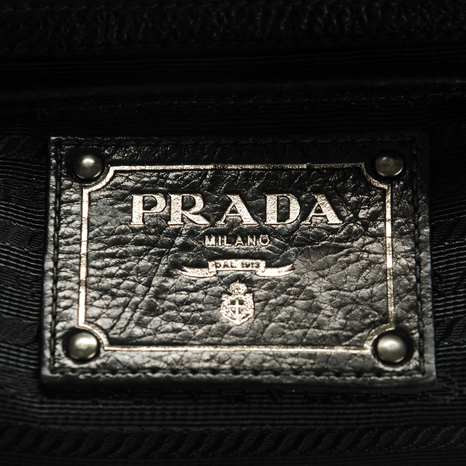 Prada Glace Calf Zip Around Hobo Nero Black 6 of 8