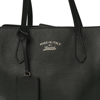 Gucci Pebbled Calfskin Small Swing Tote Black 8 of 11
