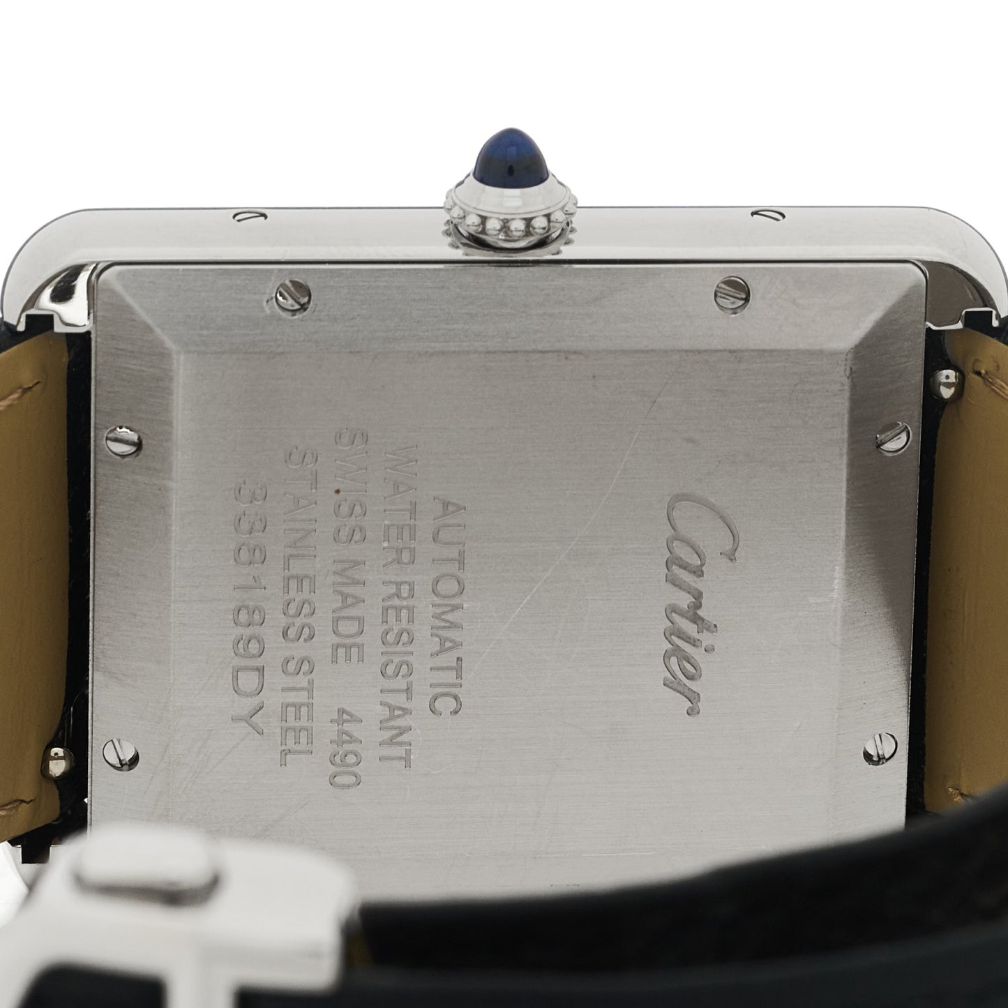 Stainless Steel Calfskin 31mm Tank Must Automatic Watch