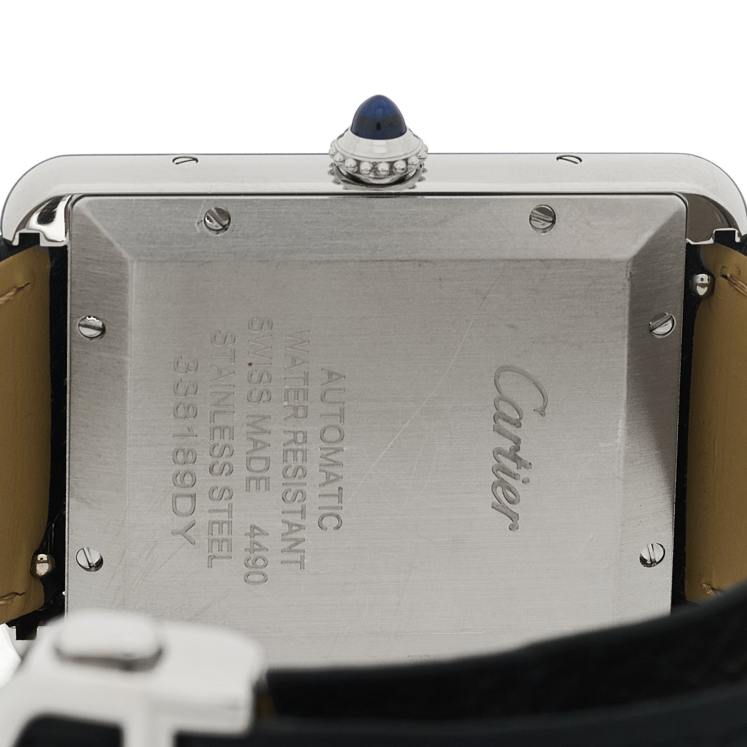 Cartier Stainless Steel Calfskin 31mm Tank Must Automatic Watch 4 of 5