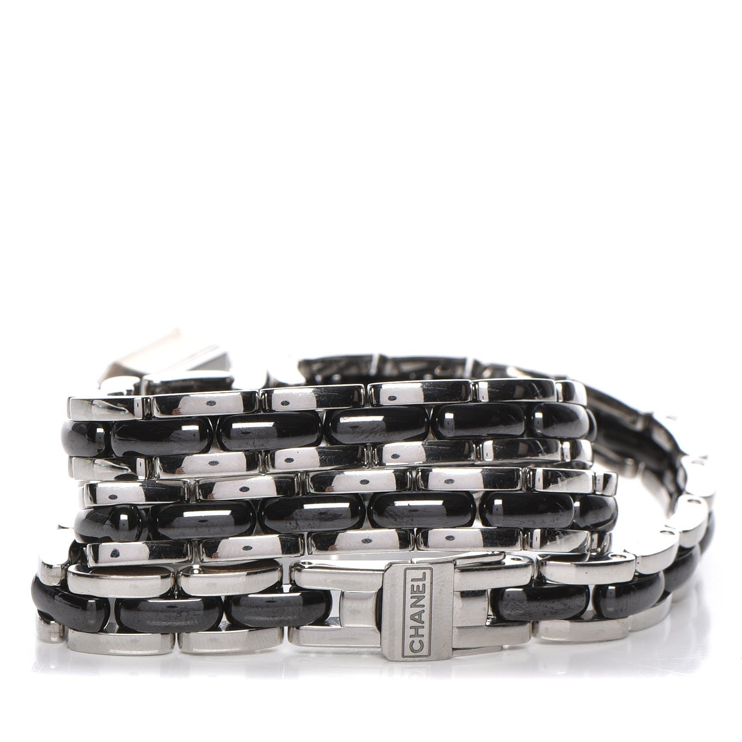 Chanel Stainless Steel Ceramic Diamond Bezel 16mm Premiere Triple Row Quartz Watch Black 3 of 7
