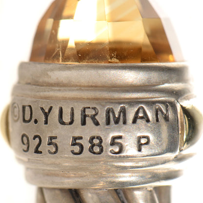 David Yurman Sterling Silver 14K Yellow Gold Citrine 7mm Cable Classics Bracelet 4 of 4