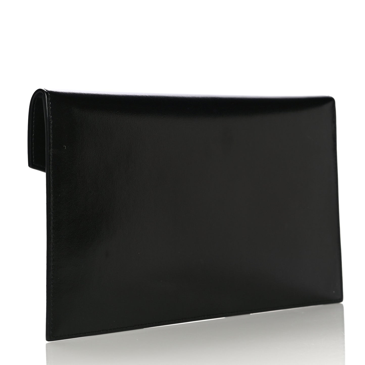 Smooth Shiny Calfskin Monogram Uptown Pouch Black