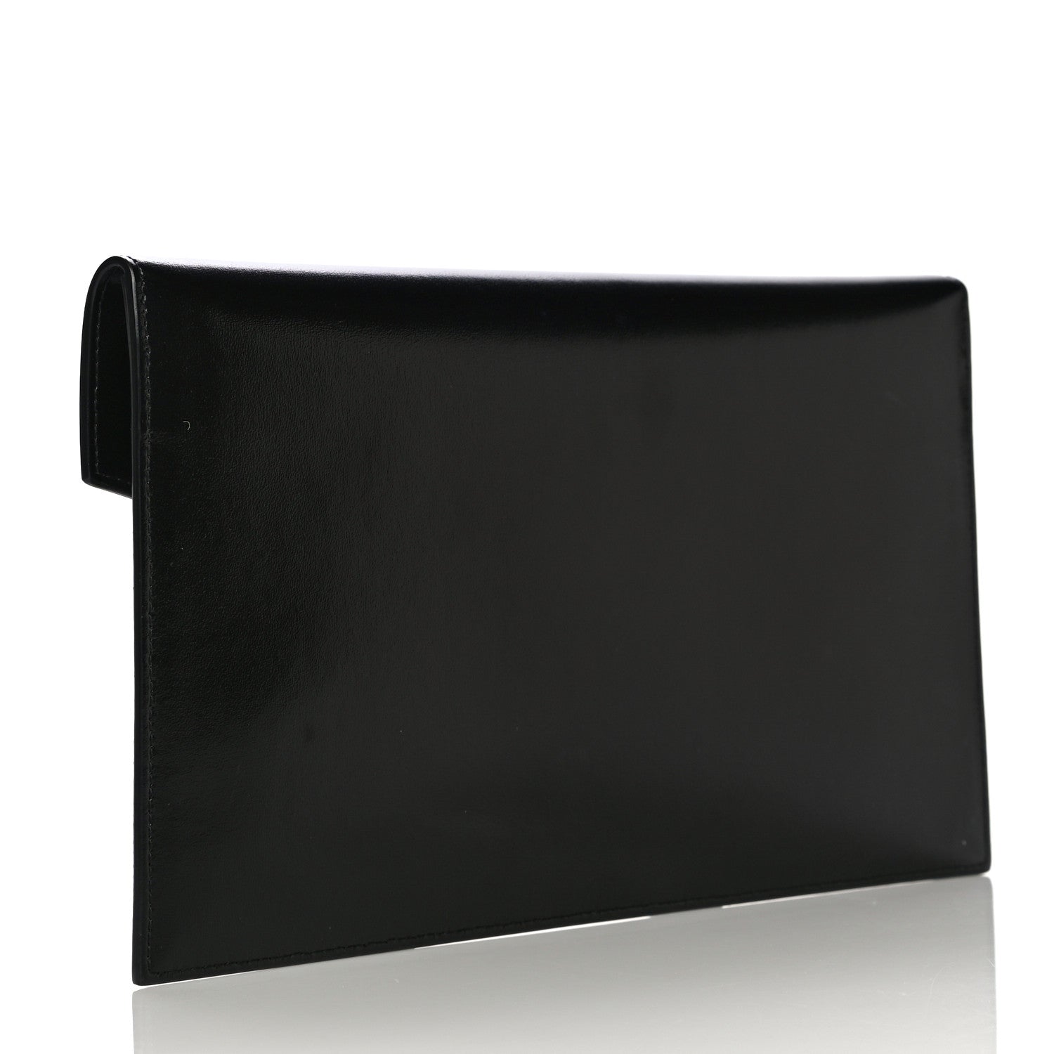 Saint Laurent Smooth Shiny Calfskin Monogram Uptown Pouch Black 3 of 14