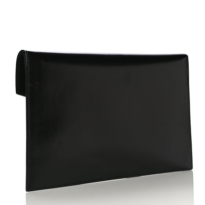 Saint Laurent Smooth Shiny Calfskin Monogram Uptown Pouch Black 3 of 14