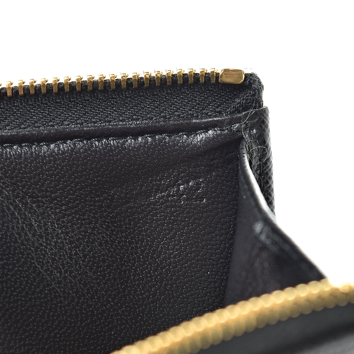 Saffiano Metal Zip Around Key Holder Black