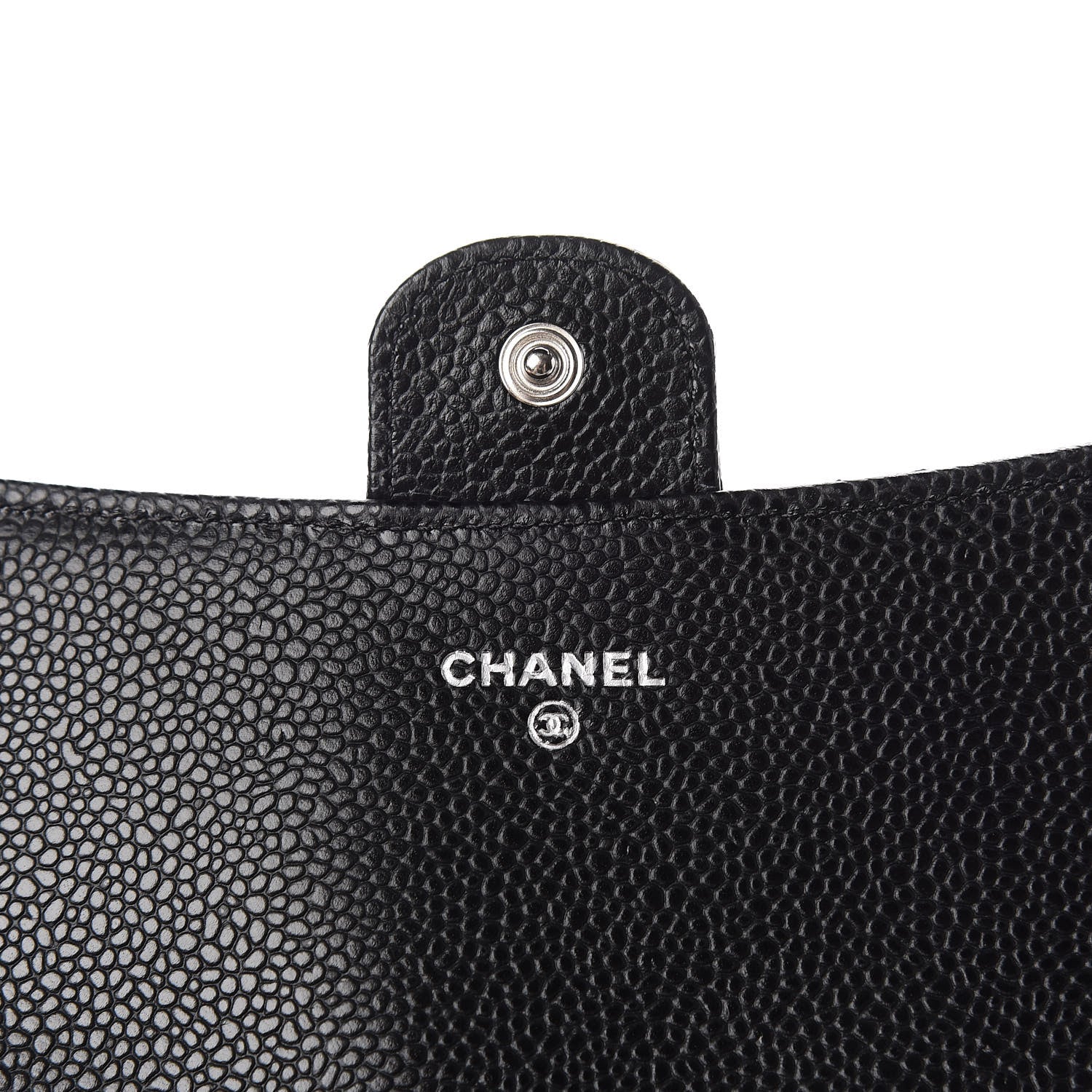 Chanel Caviar Quilted Large Gusset Flap Wallet Black 8 of 11