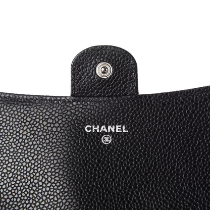 Chanel Caviar Quilted Large Gusset Flap Wallet Black 8 of 11