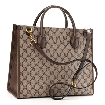 Gucci X DISNEY GG Supreme Monogram Donald Duck Retro Interlocking G Tote Bag Beige Multicolor New Acero 3 of 10