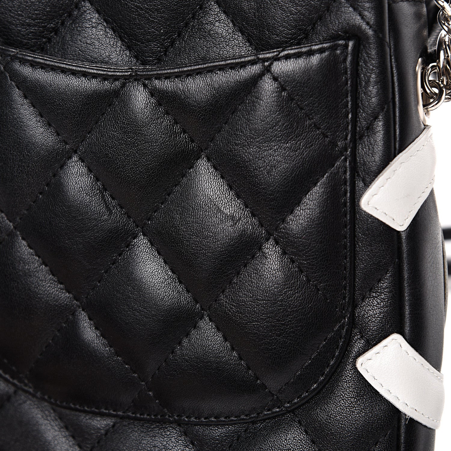 Chanel Calfskin Quilted Small Cambon Messenger Black White 11 of 12