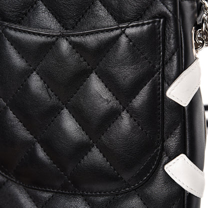 Chanel Calfskin Quilted Small Cambon Messenger Black White 11 of 12