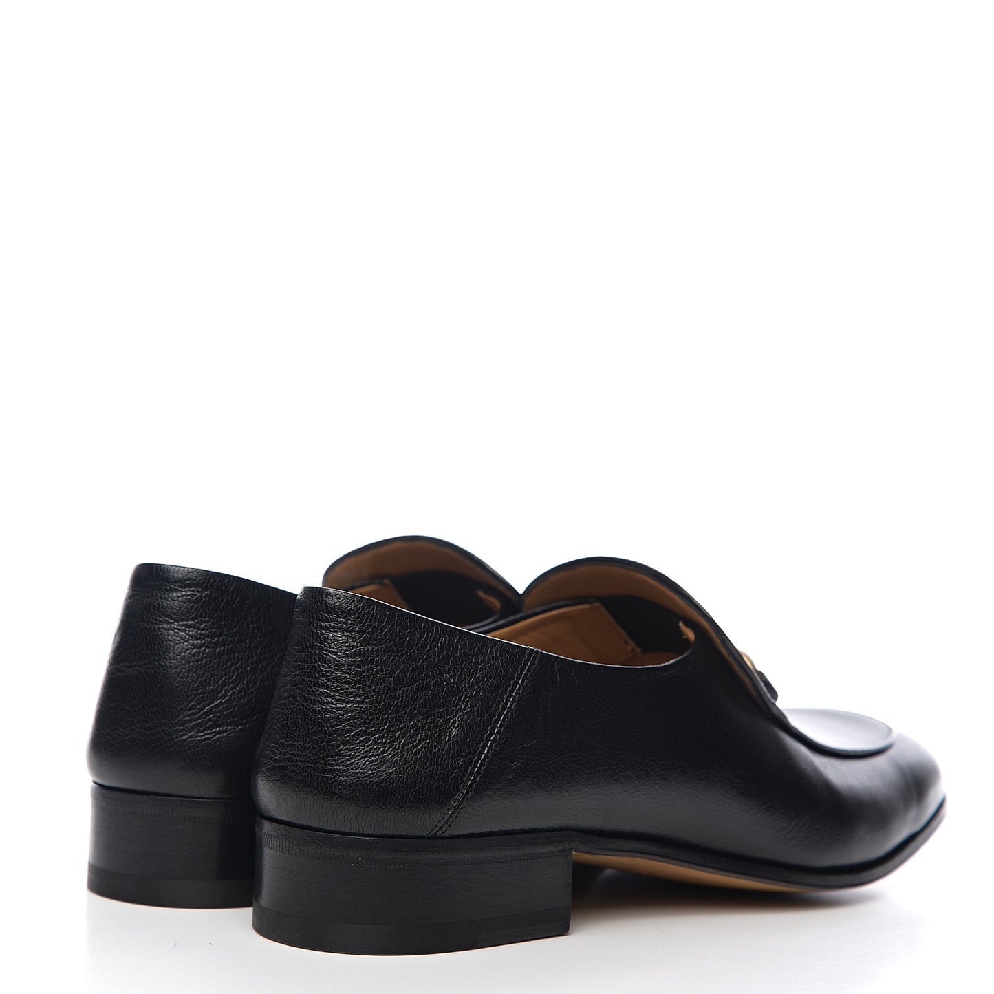 Goatskin Mens Horsebit Loafers 8.5 Black