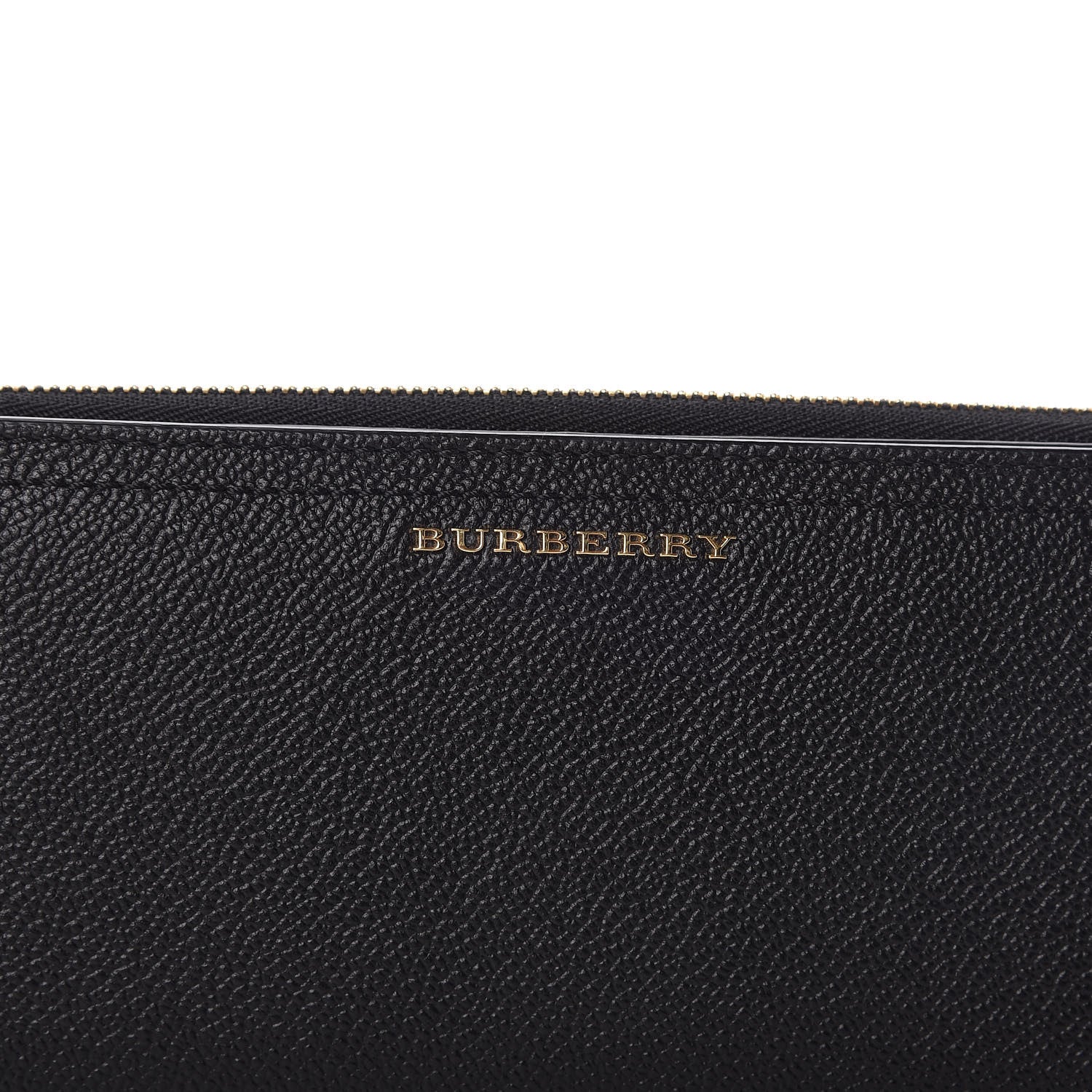 Burberry Grained Calfskin Zip Wallet Black 9 of 9