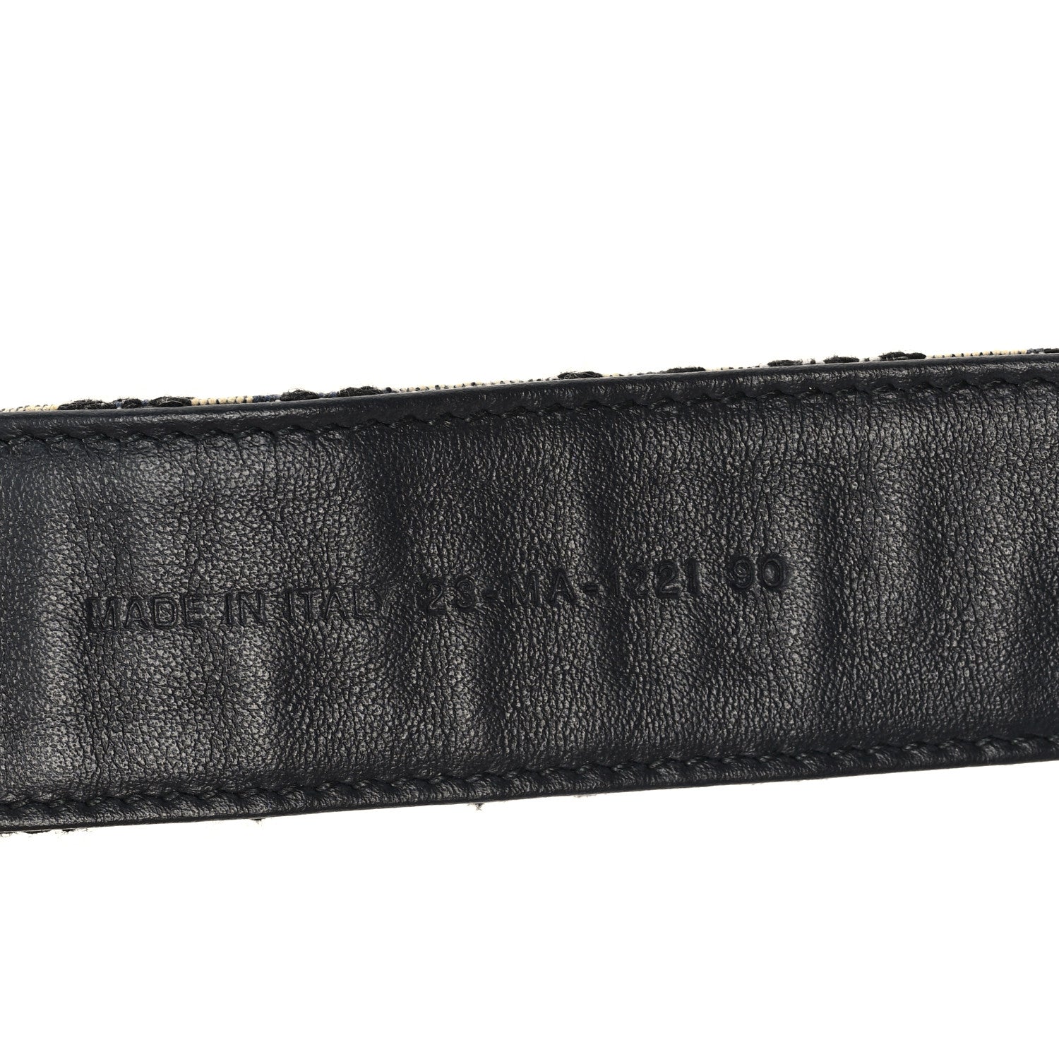 Christian Dior Oblique 30 Montaigne 35mm Belt 90 36 Blue 4 of 5