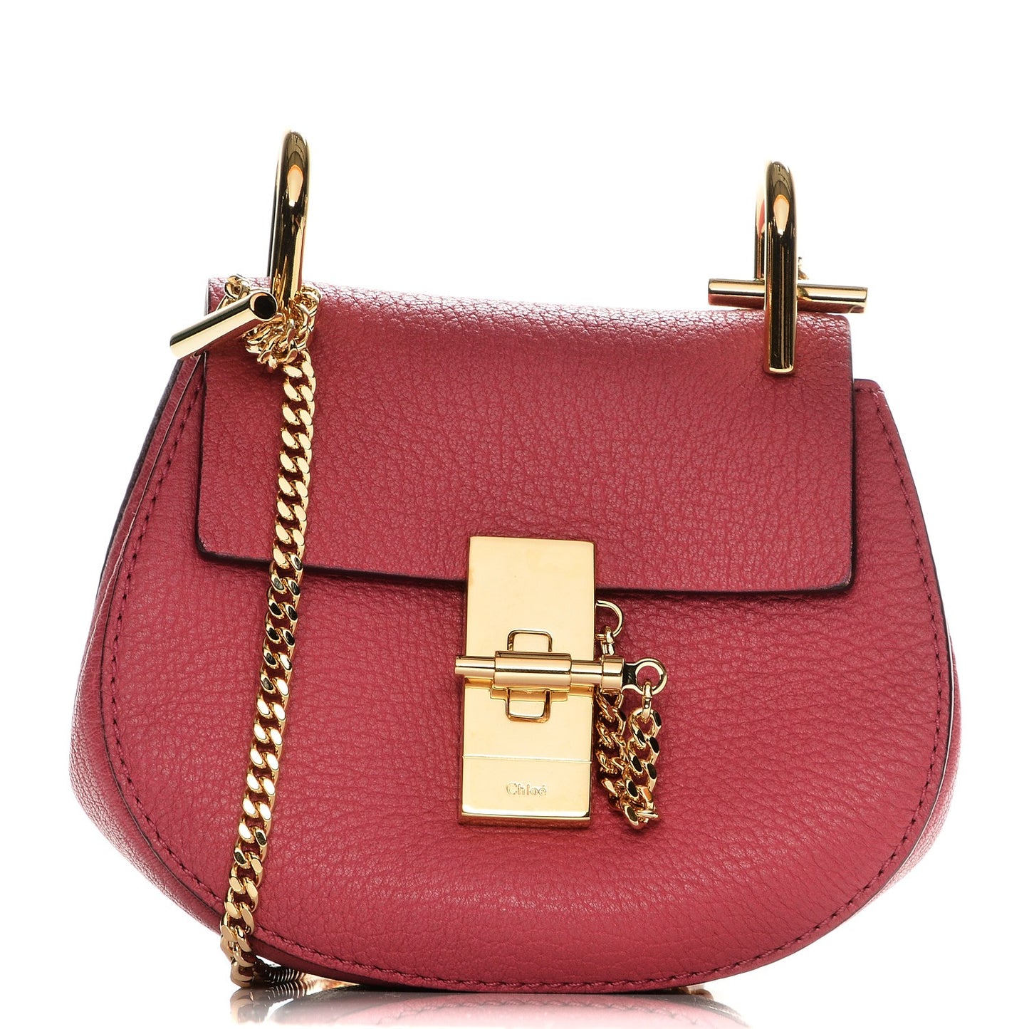 Grained Lambskin Nano Drew Shoulder Bag Dreamy Pink