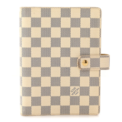 Louis Vuitton Damier Azur Medium Ring Agenda Cover 1 of 12