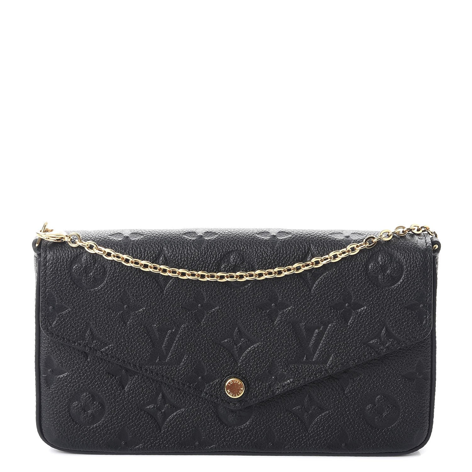 Louis Vuitton Empreinte Pochette Felicie Chain Wallet Black 1 of 12