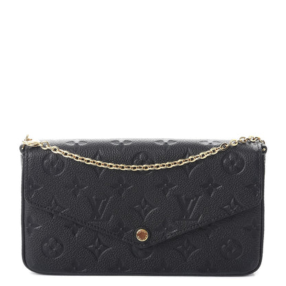 Louis Vuitton Empreinte Pochette Felicie Chain Wallet Black 1 of 12