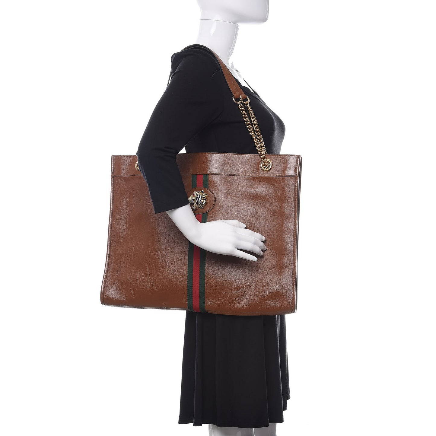 Calfskin Large Rajah Chain Tote Cuir