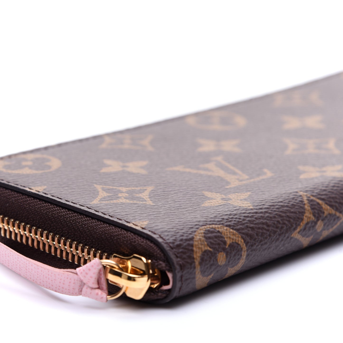 Monogram Clemence Wallet Rose Ballerine