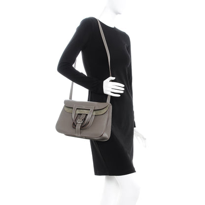 Hermes Taurillon Clemence Halzan 31 GM Etain 2 of 9