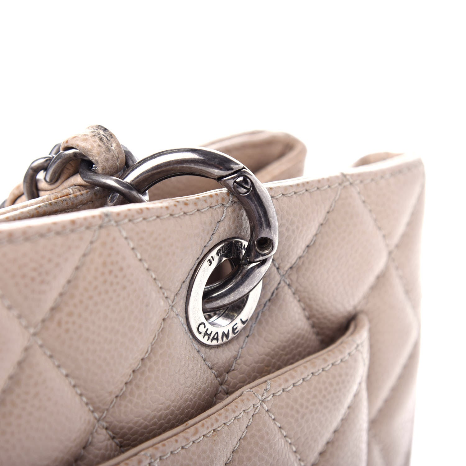 Chanel Caviar Quilted Grand Shopping Tote GST Beige Clair 11 of 11