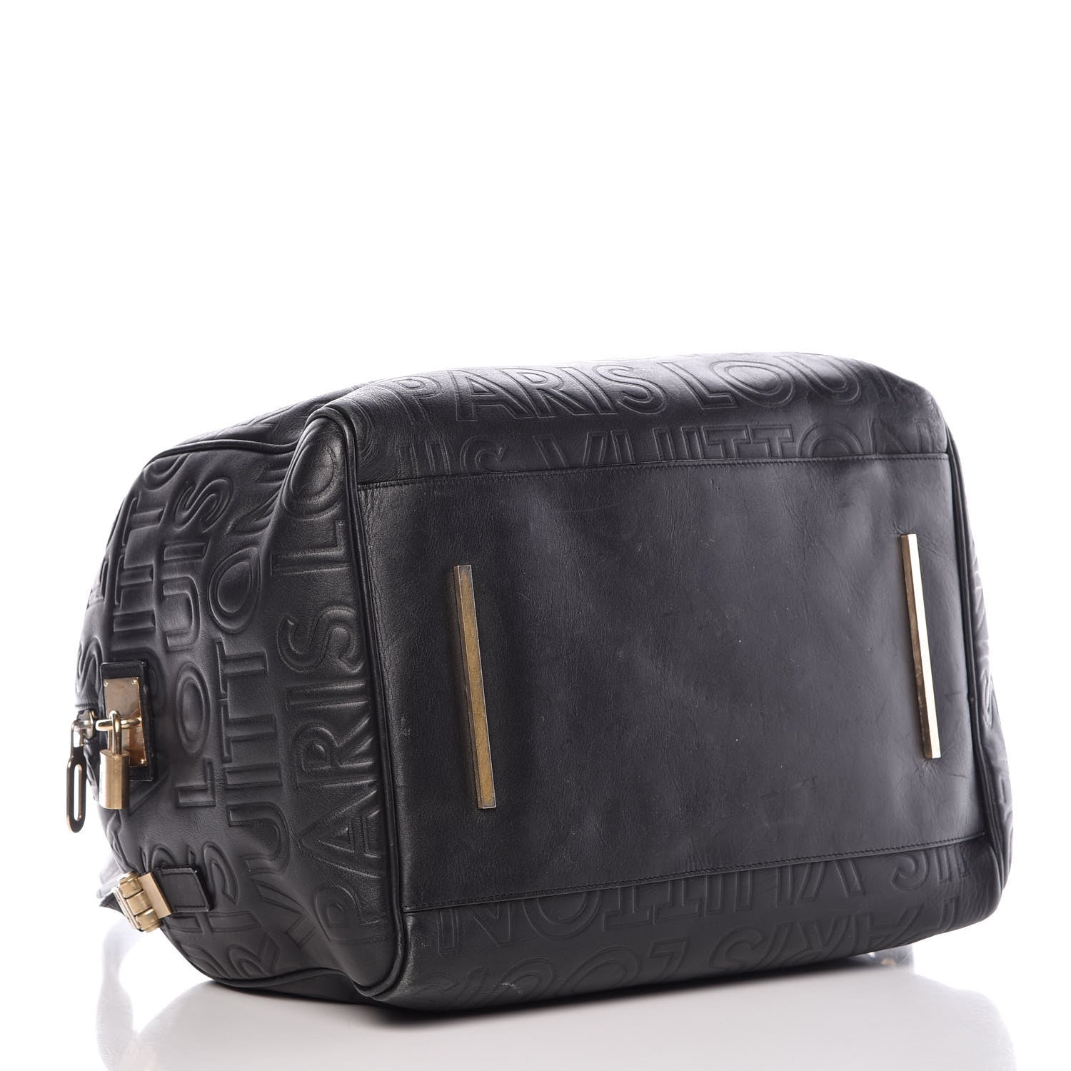 Louis Vuitton Calfskin Embossed Speedy Cube 30 Black 4 of 26