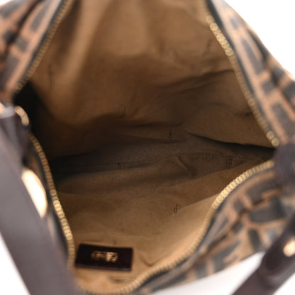 Fendi Zucca Cuoio Lucido Chef Hobo Tobacco Moro 5 of 11