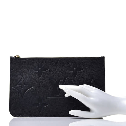 Louis Vuitton Empreinte Monogram Giant Neverfull MM Pochette Black 2 of 6